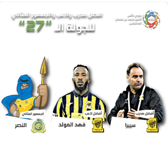 الجولة الـ27 ..سييرا والمولد وجماهير #النصر الأفضل