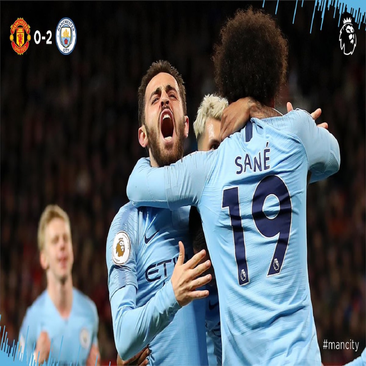 Man united vs man. city .. السيتيزن يحسم الديربي وينفرد بالصدارة