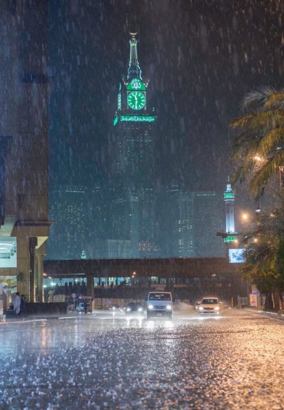 تنبيه متقدم بهطول أمطار رعدية على مكة المكرمة