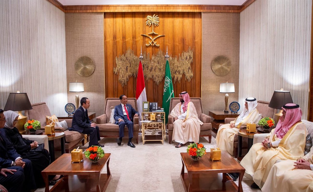 فيديو.. اجتماع الأمير محمد بن سلمان والرئيس الإندونيسي في الرياض