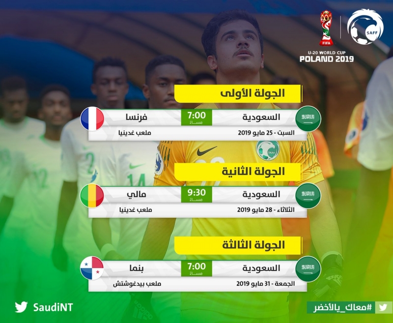 جدول مباريات المنتخب السعودي تصفيات كأس العالم 2022