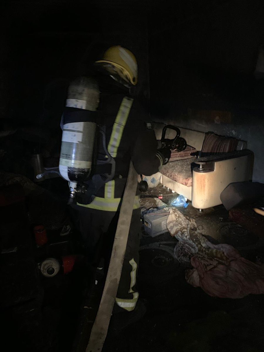 إصابة خمسة أشخاص في حريق منزل شعبي بأبها