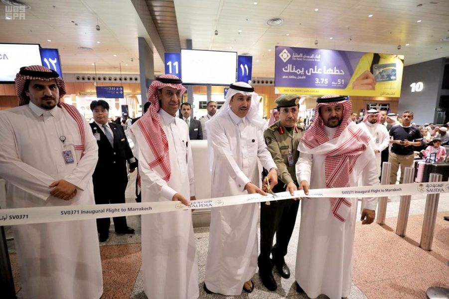 صور.. الخطوط السعودية تُسير رحلاتها المنتظمة إلى مراكش