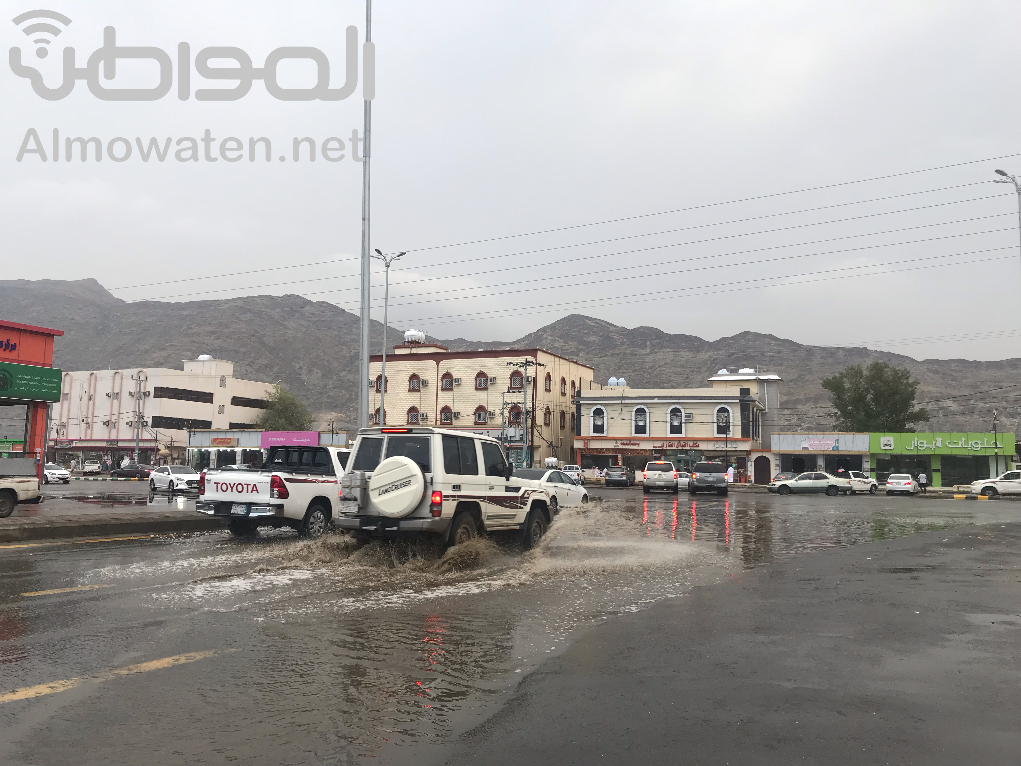 صور.. أمطار محايل وبارق تلطف الأجواء وتشجع الأسر على التنزه