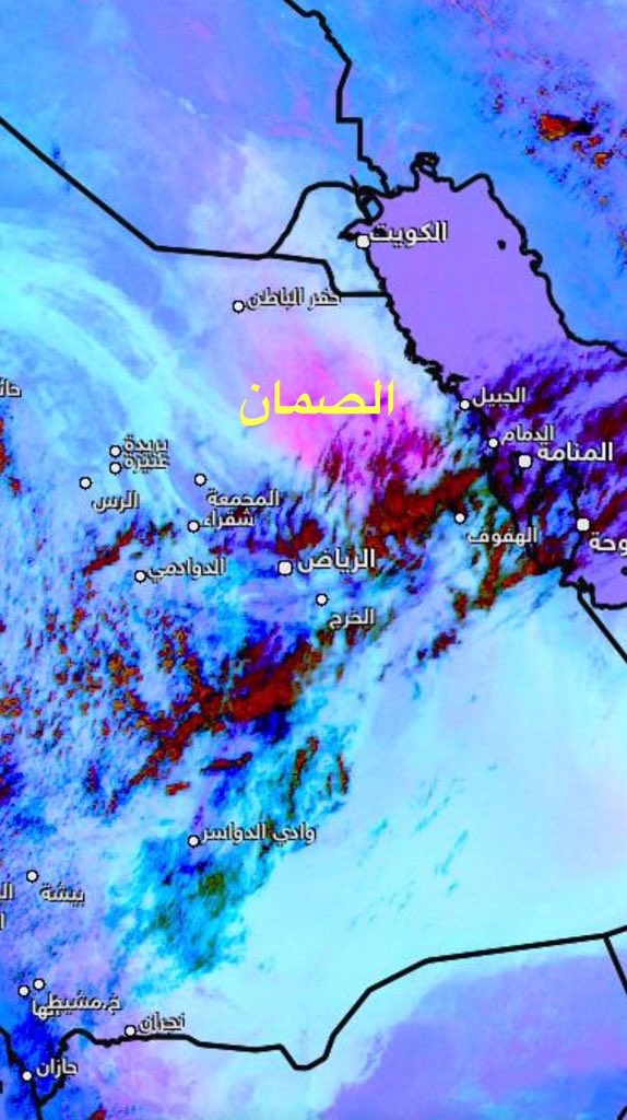 عوالق غبار على سدير تجعل الترائي أكثر صعوبة