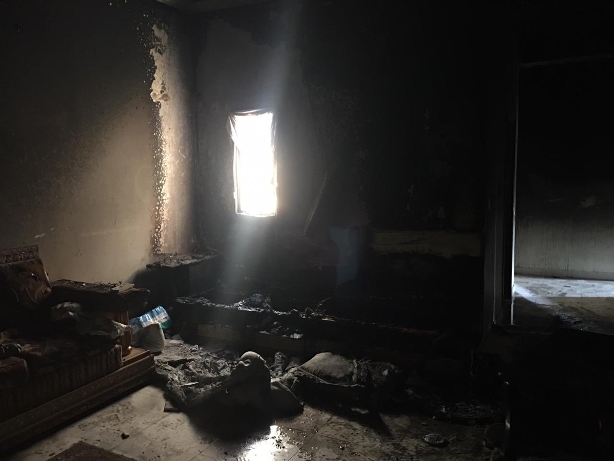 اختناق طفلين بحريق شقة سكنية في ينبع