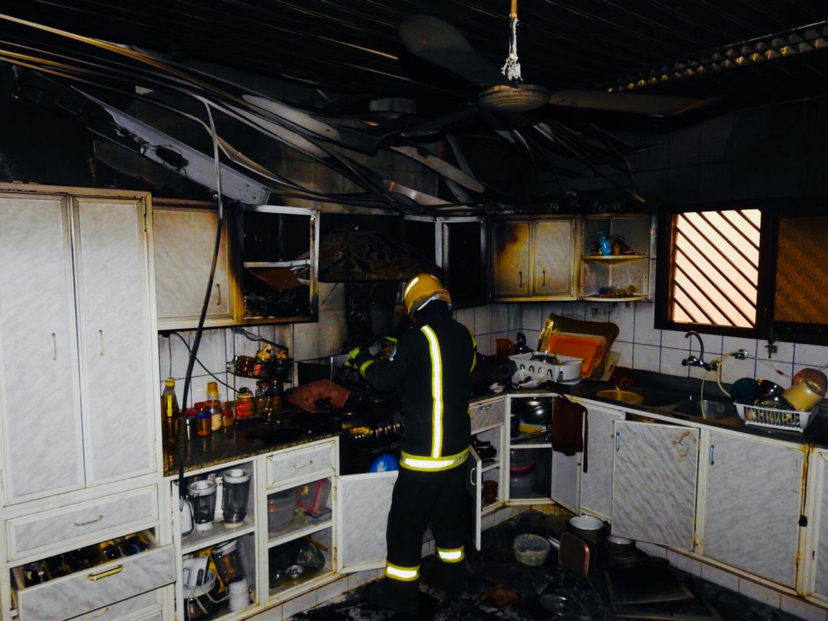 حريق يخلي 7 أشخاص بحي الفايزية في بريدة
