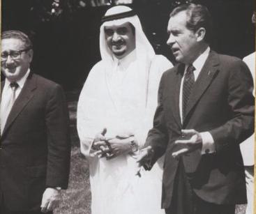 صورة تاريخية من زيارة الملك فهد إلى البيت الأبيض