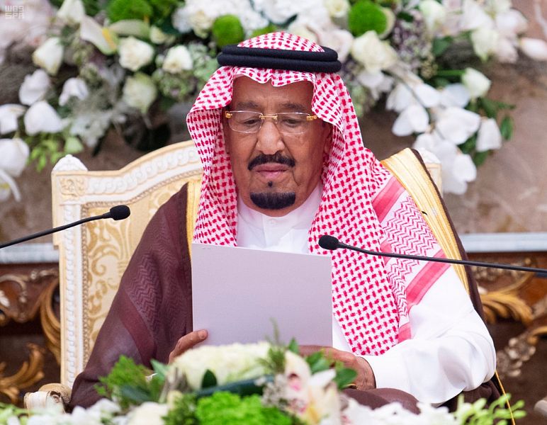 الملك سلمان في حفل استقبال الشخصيات الإسلامية :رعاية الحجاج وسلامتهم قمة اهتماماتنا