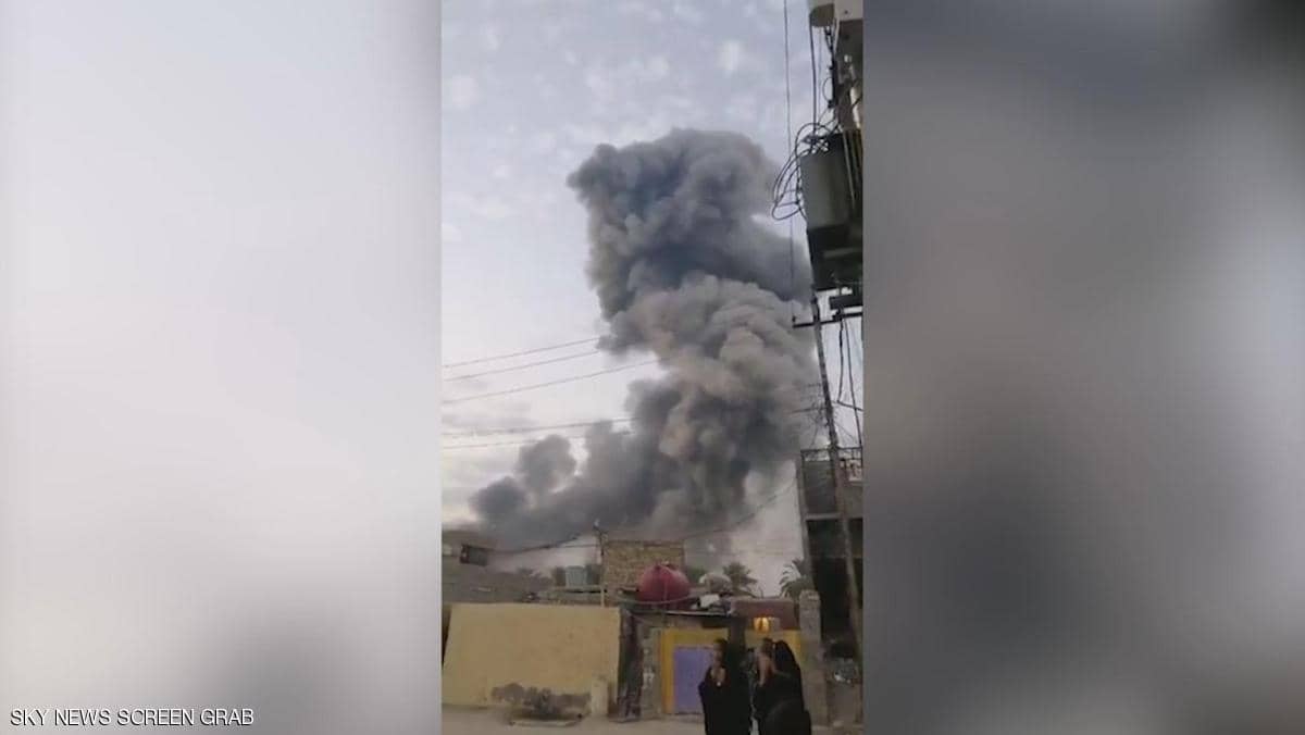 فيديو.. انفجار مخزن أسلحة مليشيات الحشد بالعراق