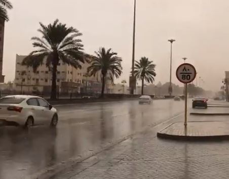 فيديو.. أمطار غزيرة على جازان والمدني يحذر