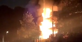 فيديو.. حريق يلتهم مبنى من 5 طوابق في لندن