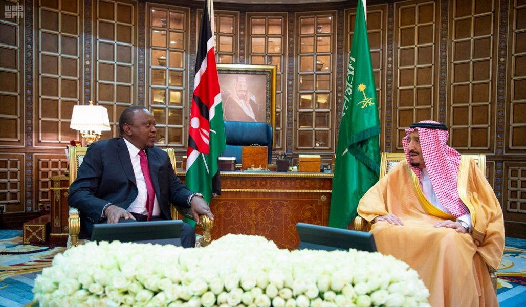 خادم الحرمين يستقبل رئيس كينيا ويبحث معه التعاون المشترك