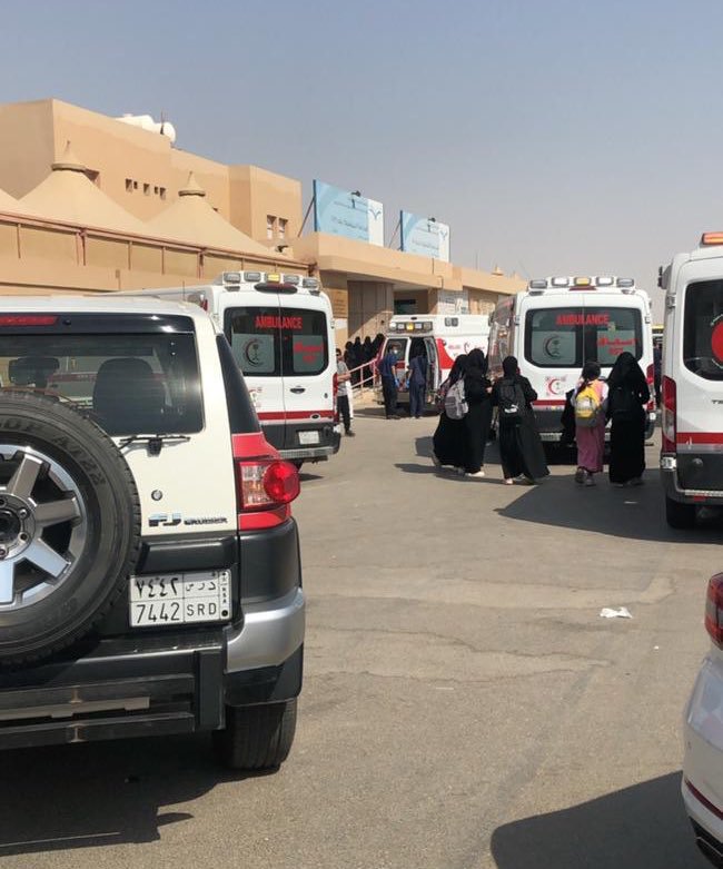 11 فرقة إسعافية تباشر مدرسة بنات بالرياض بسبب إنذار حريق خاطئ