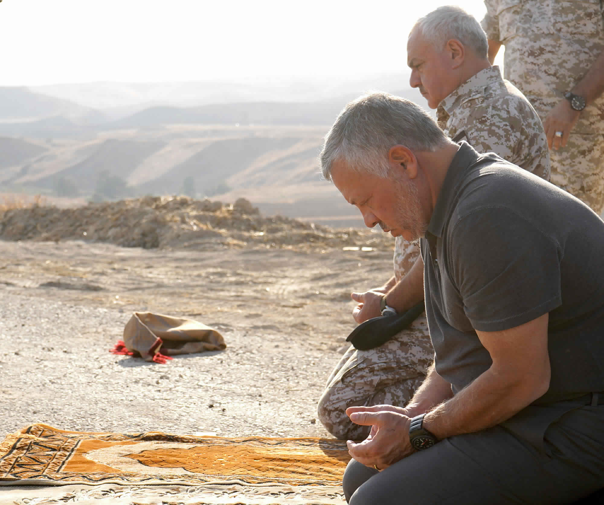 ملك الأردن يصلي في الباقورة