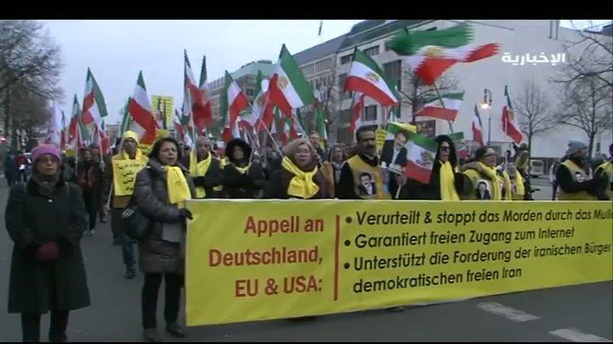 فيديو.. مظاهرة حاشدة للمعارضة الإيرانية في برلين