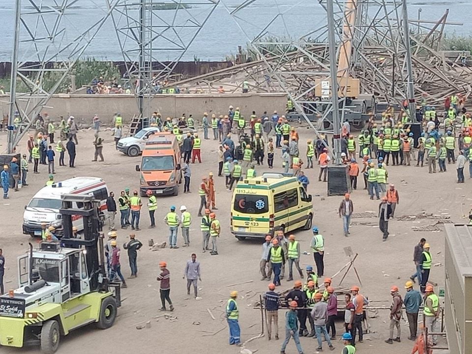 انهيار برج كهرباء يقتل ويصيب 12 بمصر