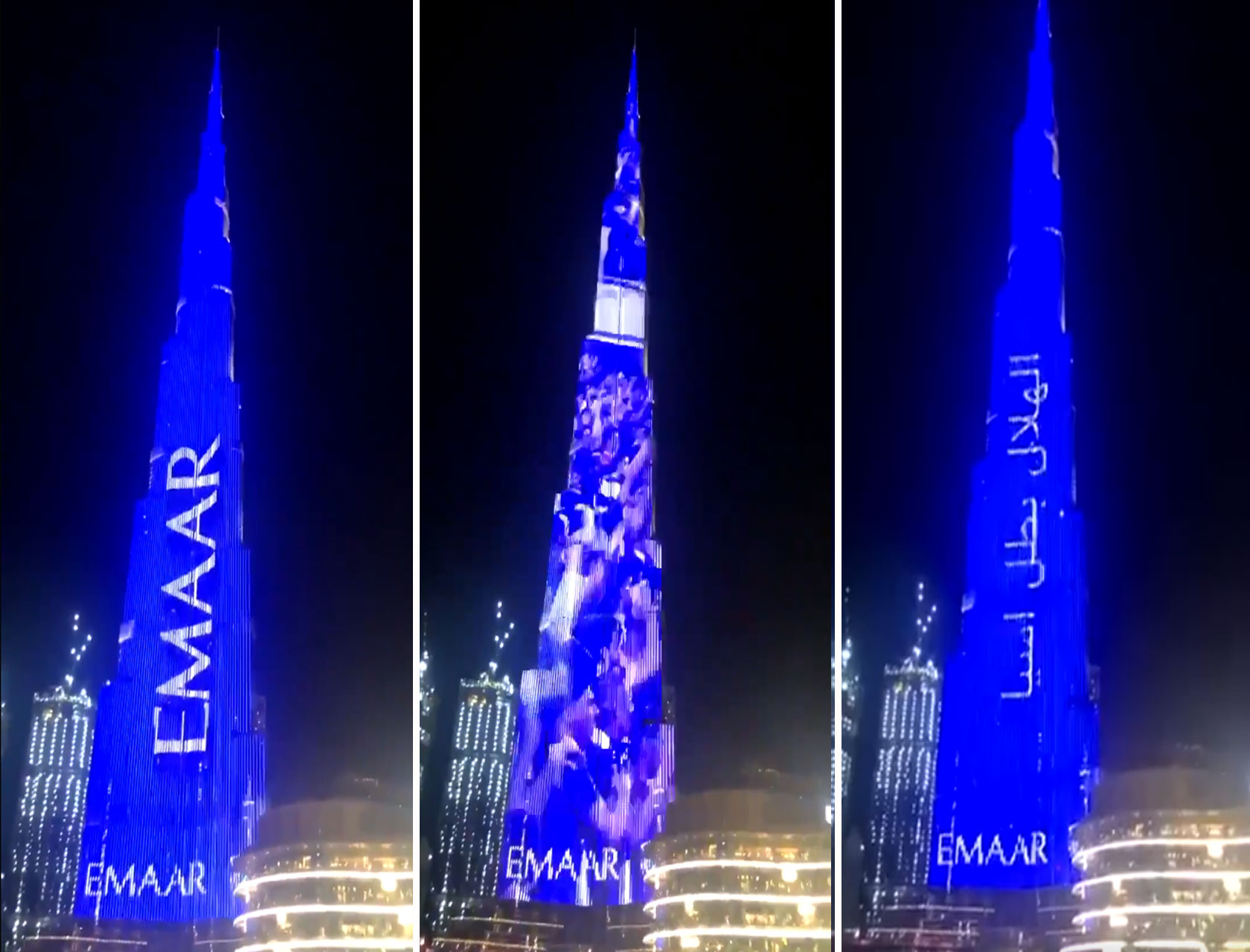 برج خليفة باللون الأزرق احتفالًا بـ #الهلال
