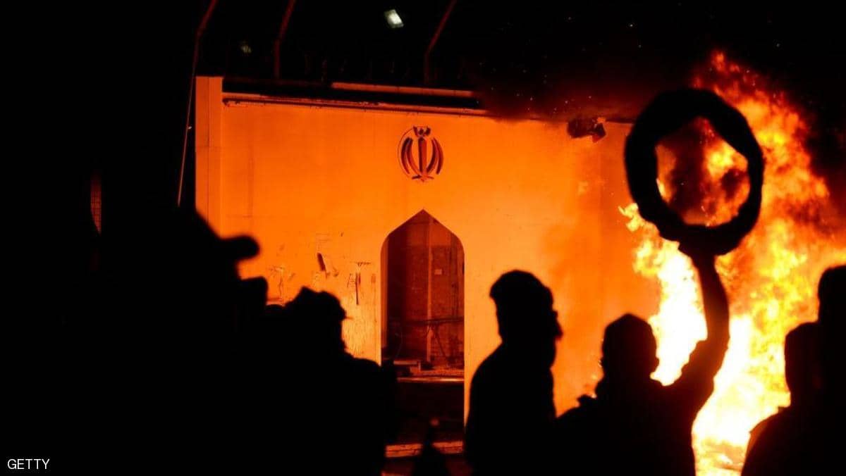 إحراق القنصلية الإيرانية في النجف للمرة الثانية