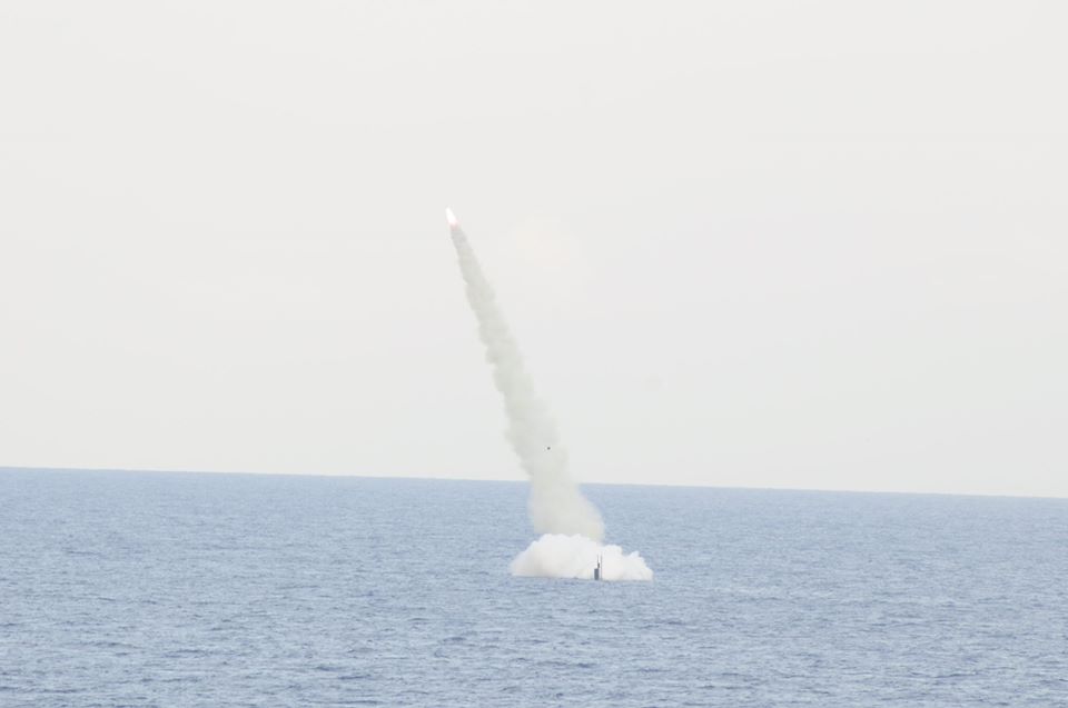 #مصر تطلق صاروخ عمق سطح في البحر المتوسط