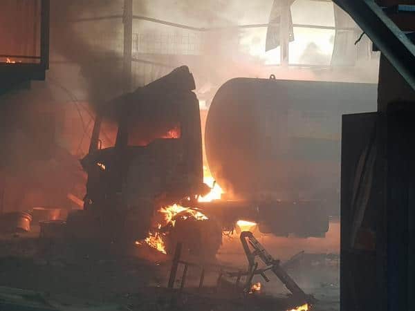 صور.. انفجار غاز في منطقة صناعية شمال إسرائيل