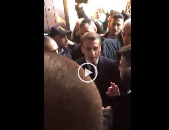 فيديو.. مشادة بين الرئيس الفرنسي والشرطة الإسرائيلية في القدس