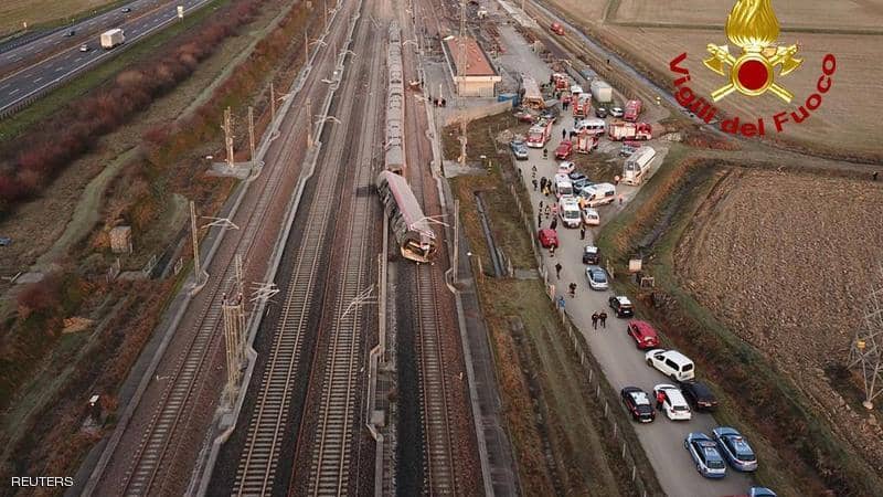 فيديو.. مقتل وإصابة 27 في حادث قطار بإيطاليا