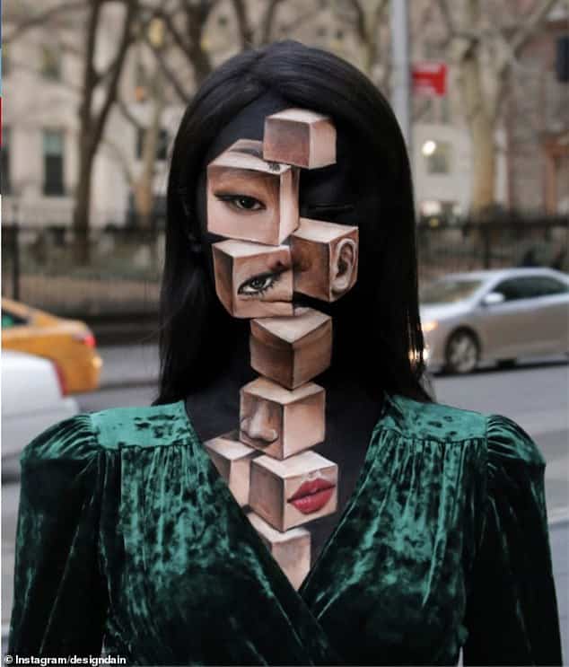 حبيرة مكياج ترسم أوهامًا بصرية بالمكياج