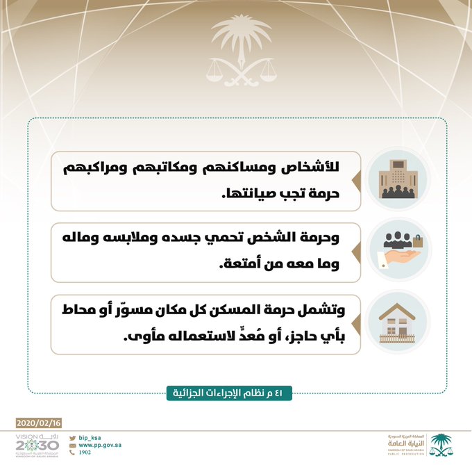 النيابة العامة حالات التفتيش