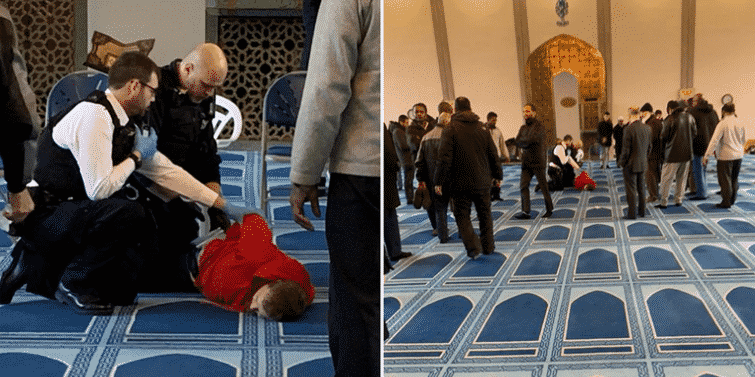 فيديو.. طعن رجل في مسجد شمال لندن