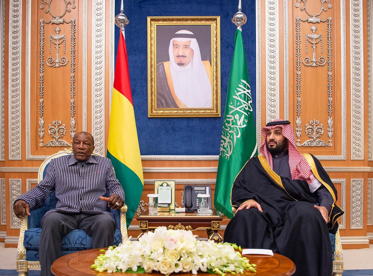 ولي العهد يبحث مع رئيس غينيا مكافحة الإرهاب ومحاربة التطرف