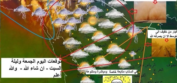 إخدود بارد وغبار على هذه المناطق