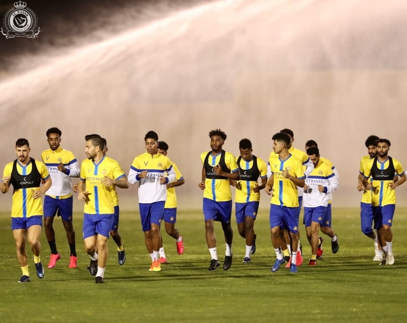 استعدادات النصر لمباراة الفيصلي