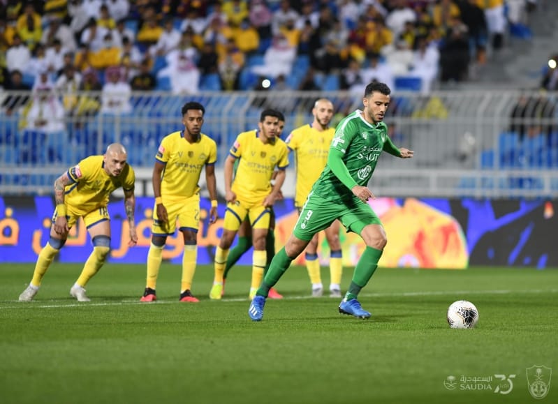 عمر السومة في مباراة النصر والاهلي