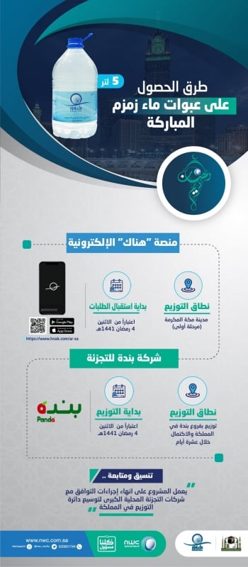 عبوات ماء زمزم