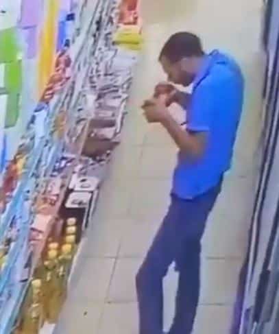 ضبط شخص ظهر بفيديو وهو يلوث عبوات مواد غذائية داخل متجرٍ ببريدة