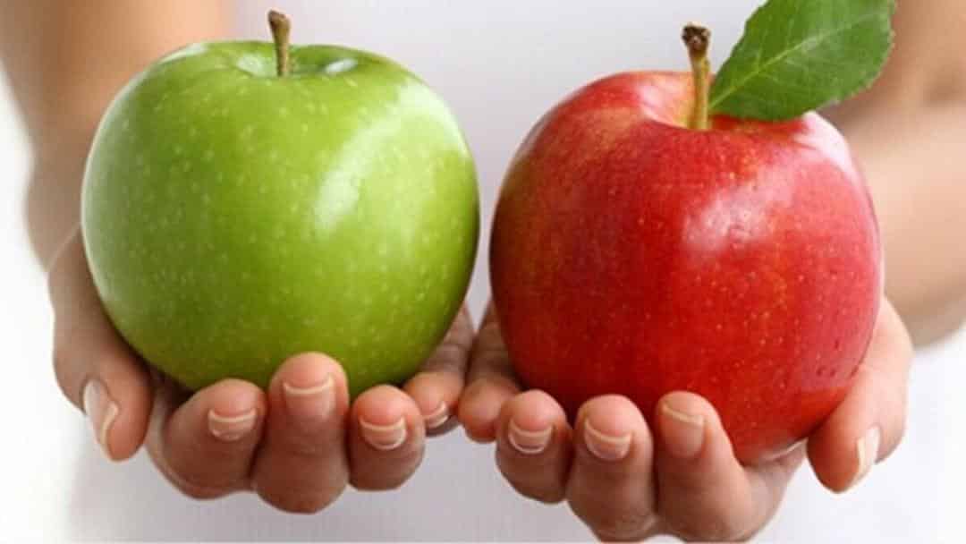 تعّرف على الفرق بين التفاح الأحمر والأخضر