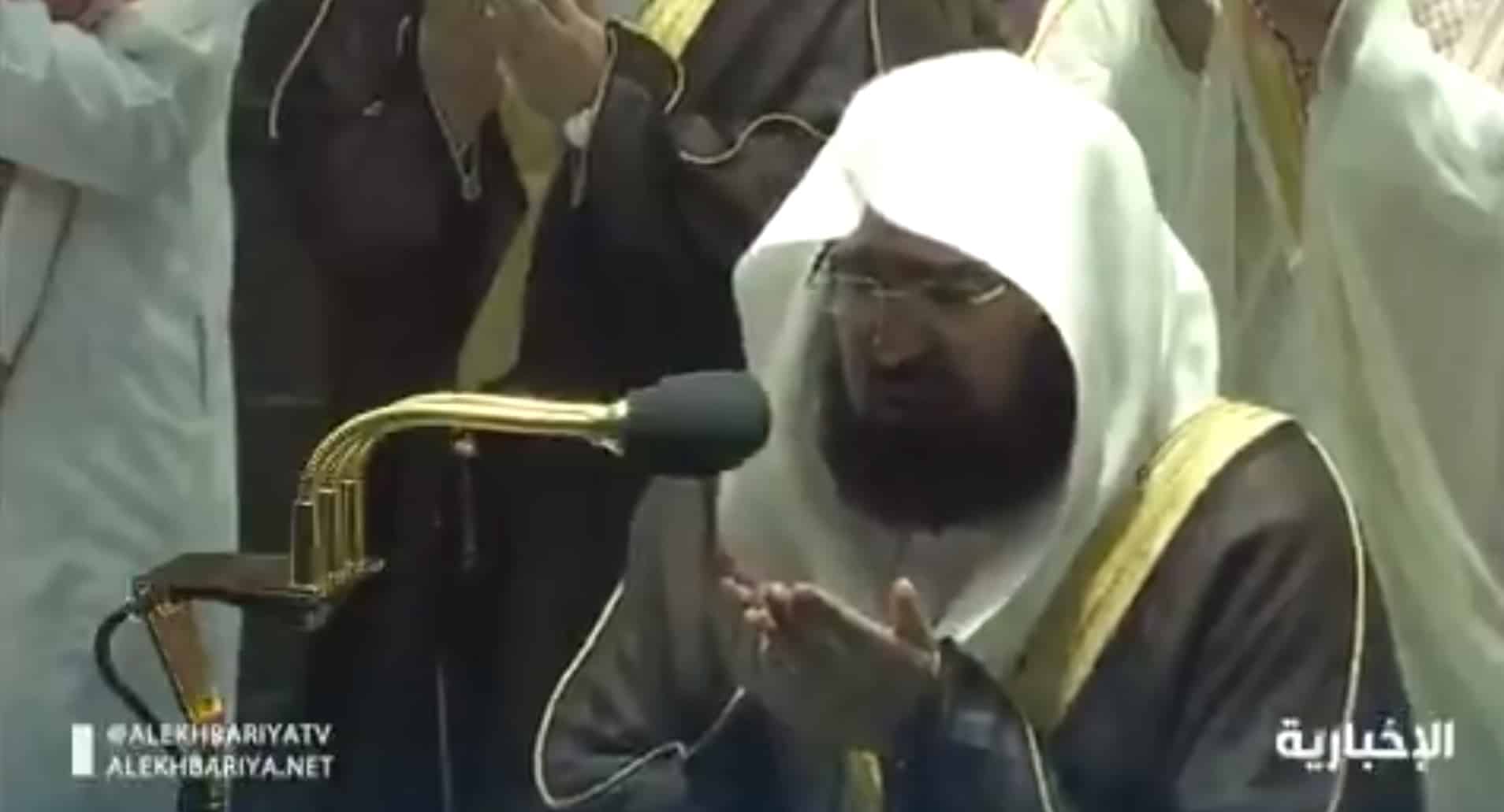فيديو.. دعاء مؤثر للشيخ السديس في تراويح ليلة 13 رمضان