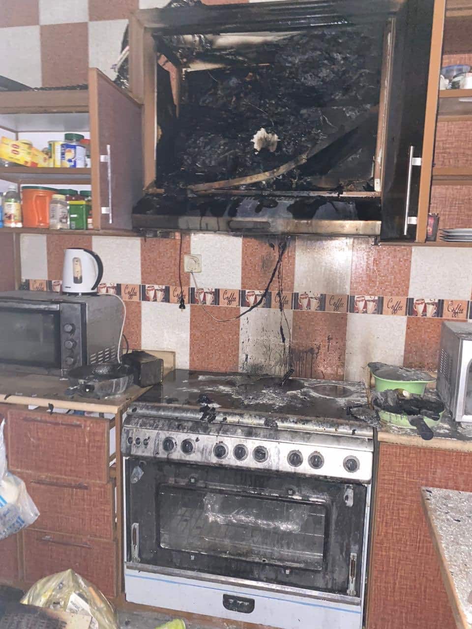 حريق في حي محاسن بالأحساء بسبب الإهمال أثناء الطهي