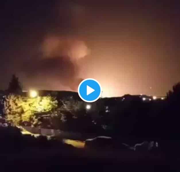 فيديو.. انفجار ضخم بقاعدة عسكرية يهز طهران