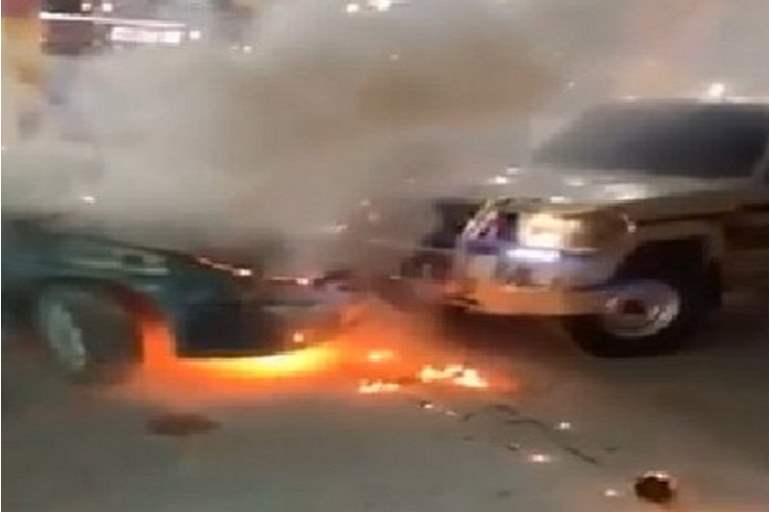 بالفيديو.. مواطن ينقذ محطة وقود بـ الرياض من حريق مدمر