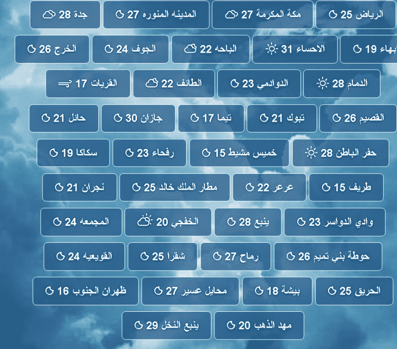 طقس اليوم في السعودية 1