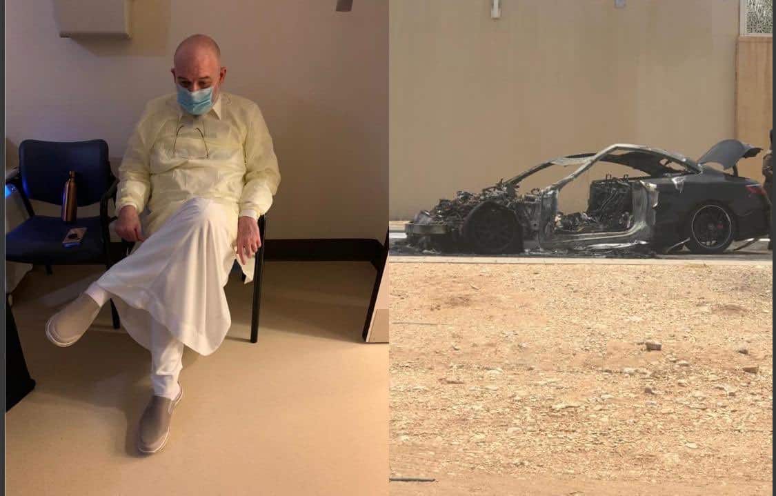 نجاة محمد بن خالد بن طلال من حادث مروري مروع