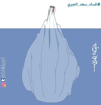 كاركاتير يصور شبكة فساد قادها سعد الجبري