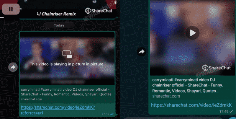 WhatsApp يتيح تشغيل مقاطع فيديو ShareChat (2)
