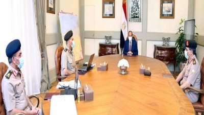 السيسي يدعو الجيش المصري للإبقاء على أعلى درجات الجاهزية