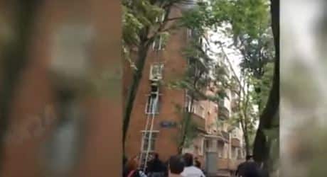 فيديو.. انفجار شديد في موسكو بسبب تسرب الغاز