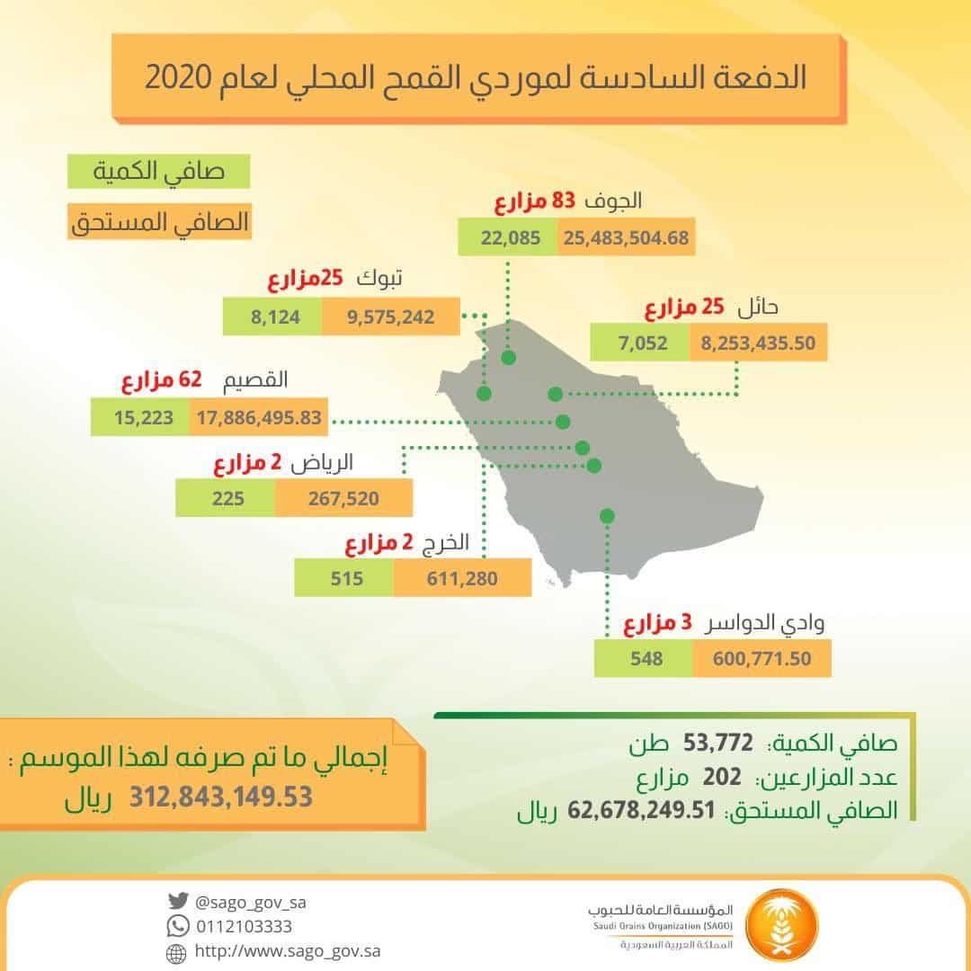 الحبوب تبدأ صرف مستحقات الدفعة الـ 6 لمزارعي القمح