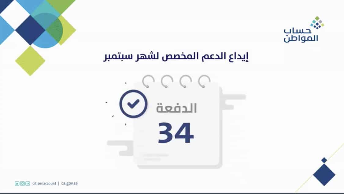 حساب المواطن .. شيكوا على حساباتكم الدفعة الـ34 أودعت