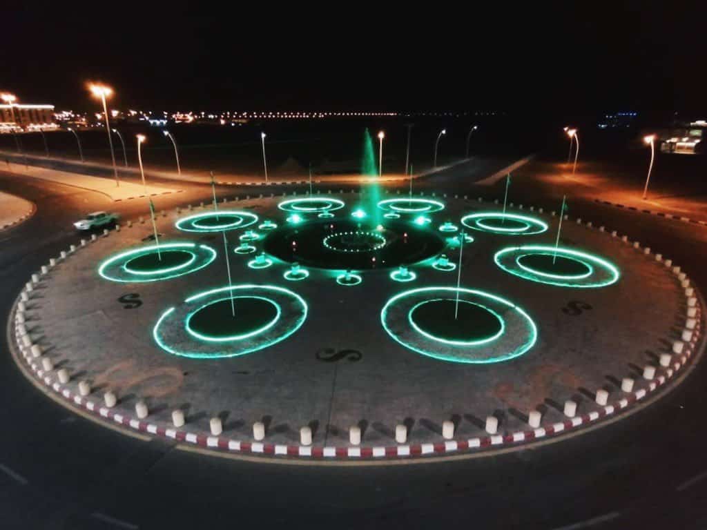 محافظة بدر تكتسي الأخضر احتفالًا بـ اليوم الوطني 90